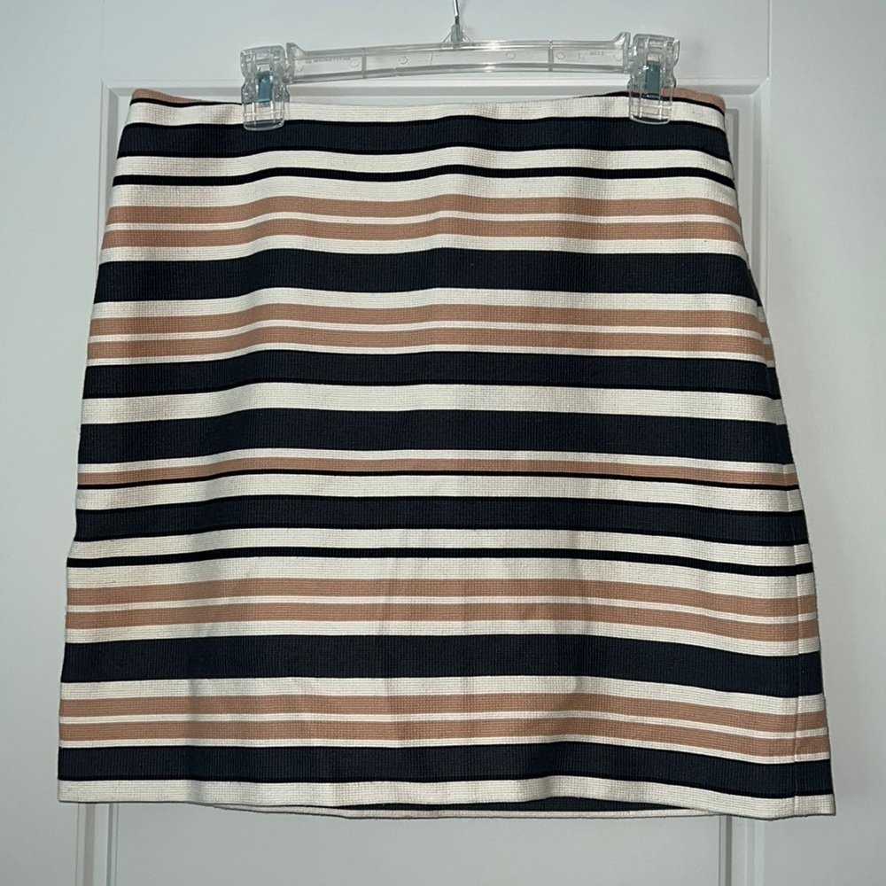 LOFT striped pencil mini skirt Sz 8
